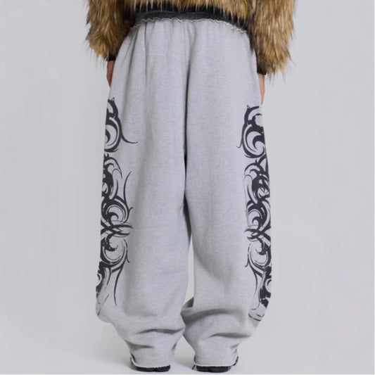 Harajuku Y2K Embroidered Jogger Pants – USA Solid Casual Hip-Hop W-String Trousers