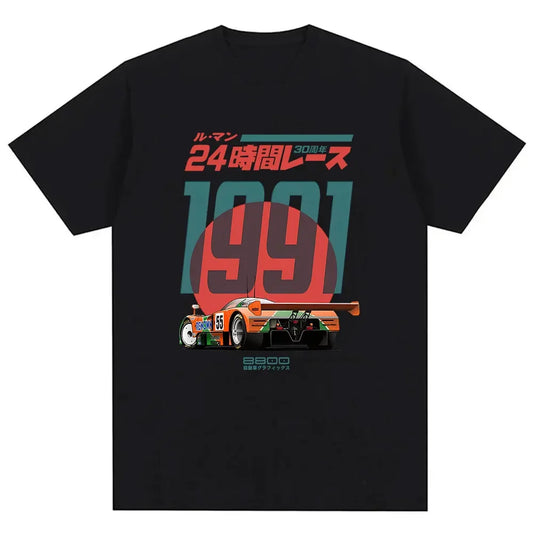 Japanese 787B 30th Anniversary Tee – Retro Gamer Anime Cotton T-Shirt