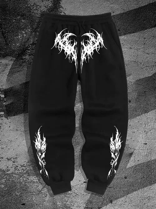 Men’s Oversized Straight-Leg Sweatpants – Y2K Hip Hop Casual Winter Joggers