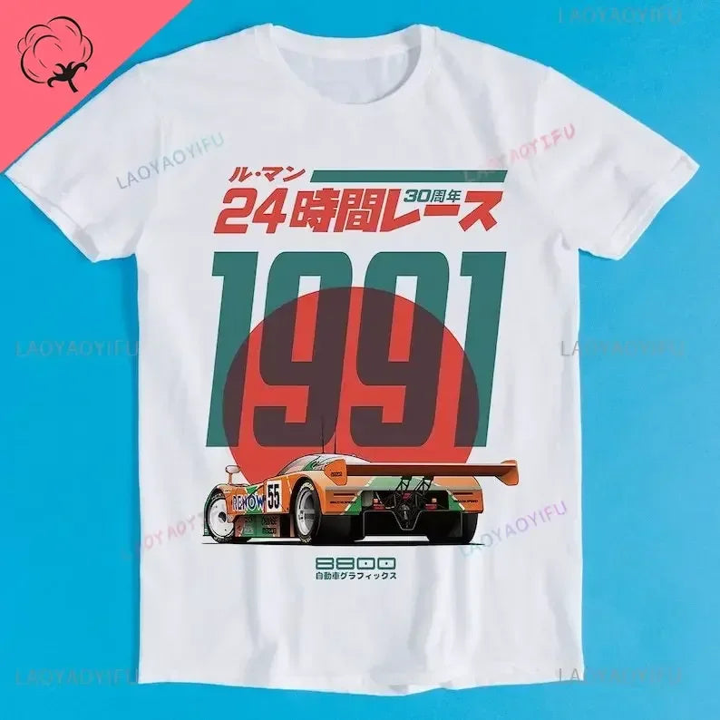 Japanese 787B 30th Anniversary Tee – Retro Gamer Anime Cotton T-Shirt