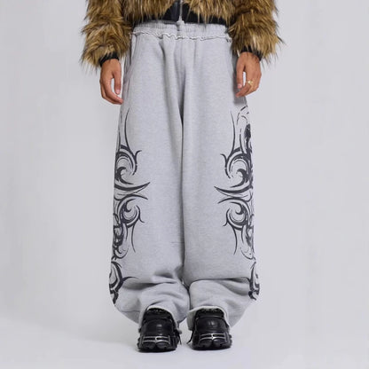Harajuku Y2K Embroidered Jogger Pants – USA Solid Casual Hip-Hop W-String Trousers
