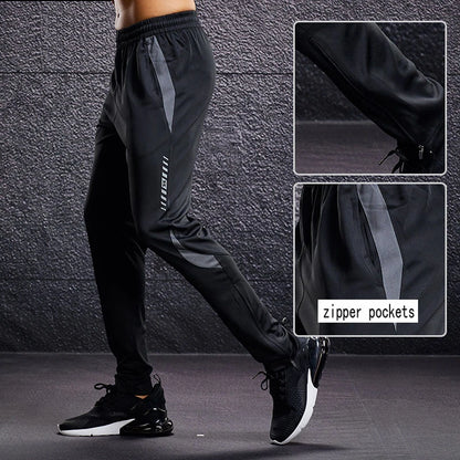 Men’s Sports Joggers – Running Pants with Zipper Pockets, Training & Fitness Trousers