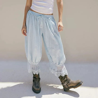 Women’s Floral Lace Cropped Pants