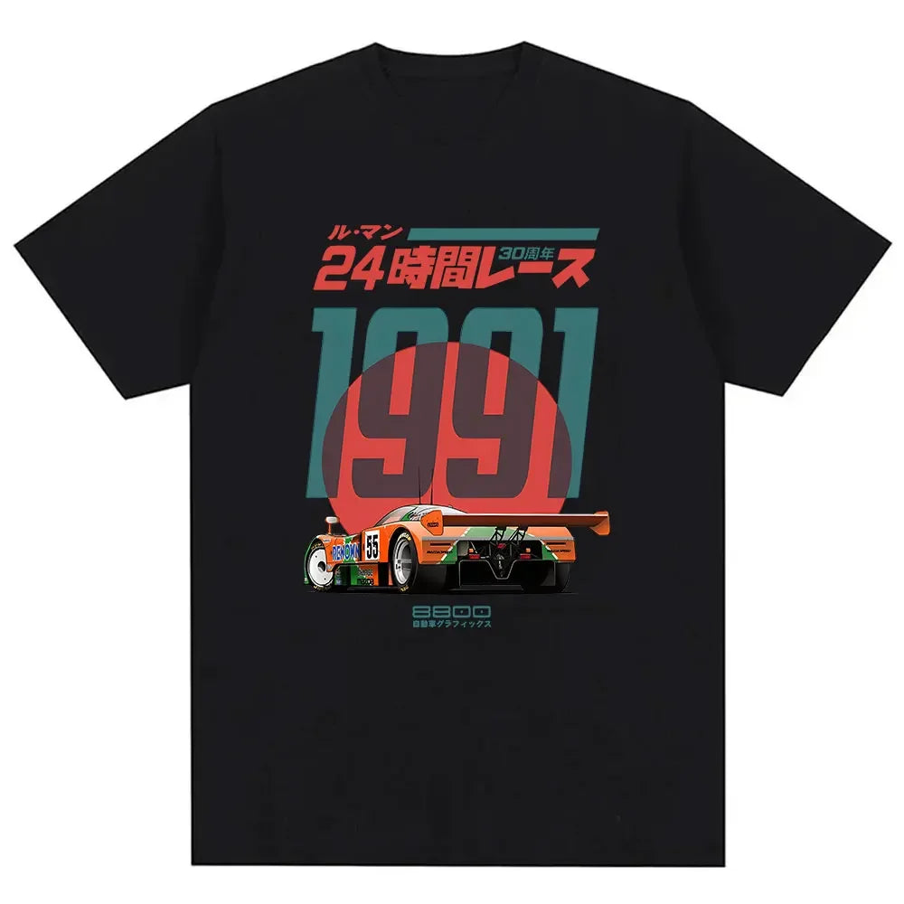 Japanese 787B 30th Anniversary Tee – Retro Gamer Anime Cotton T-Shirt