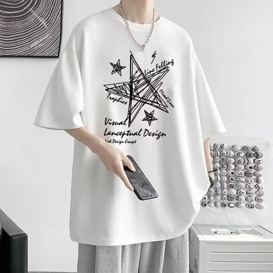 Oversized Line Stars Tee – Summer Limited Edition T-Shirt