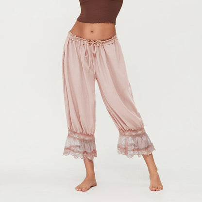 Women’s Floral Lace Cropped Pants