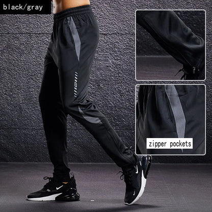 Men’s Sports Joggers – Running Pants with Zipper Pockets, Training & Fitness Trousers