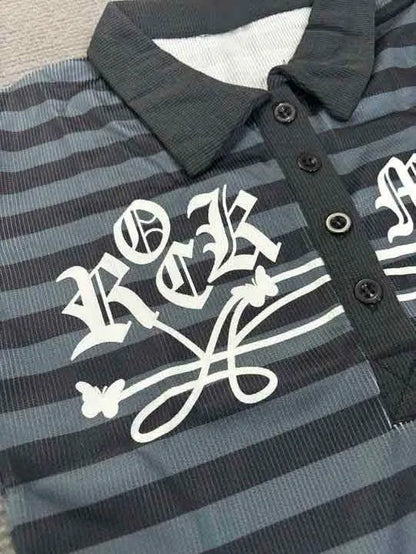 Y2K Gothic Letter Crop Top