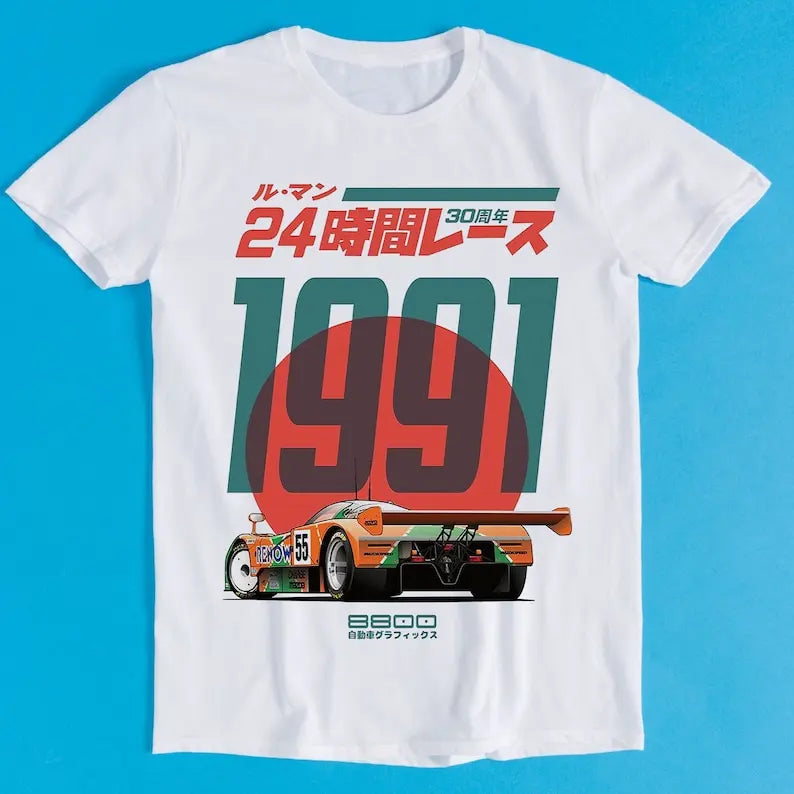 Japanese 787B 30th Anniversary Tee – Retro Gamer Anime Cotton T-Shirt