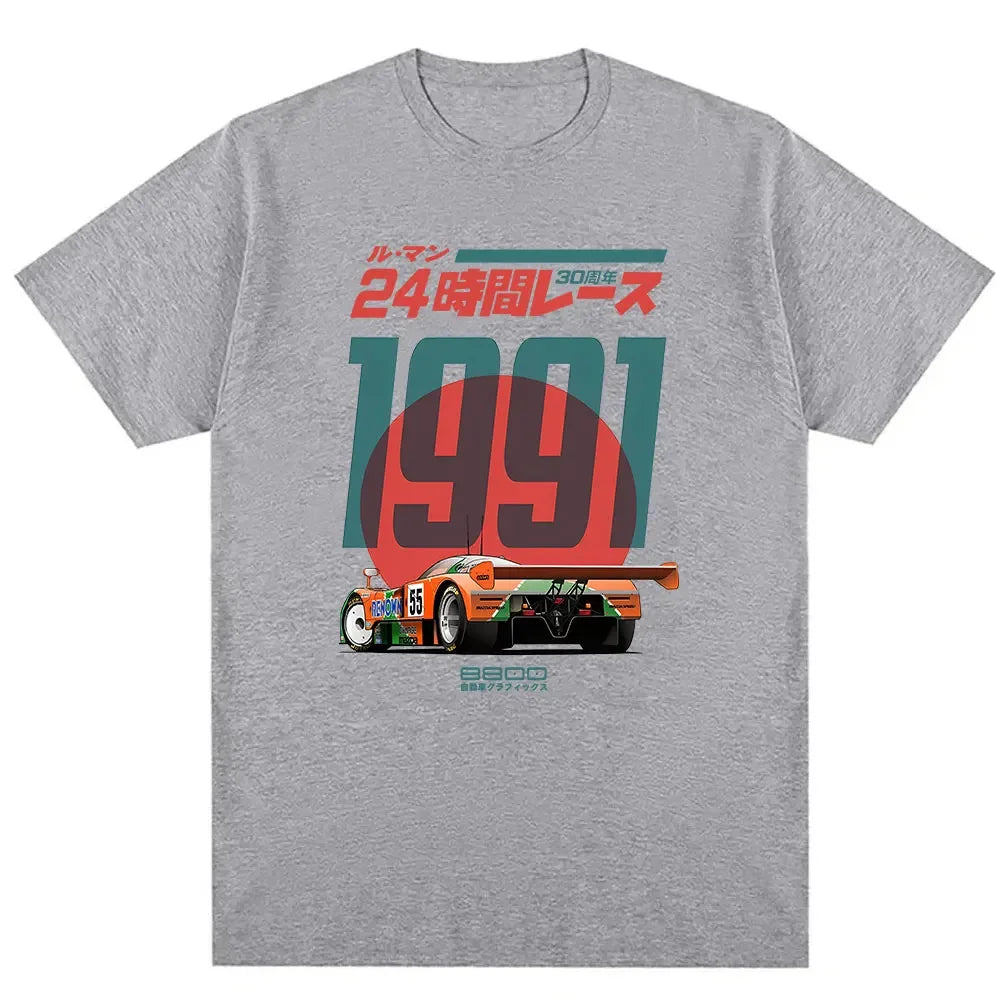 Japanese 787B 30th Anniversary Tee – Retro Gamer Anime Cotton T-Shirt